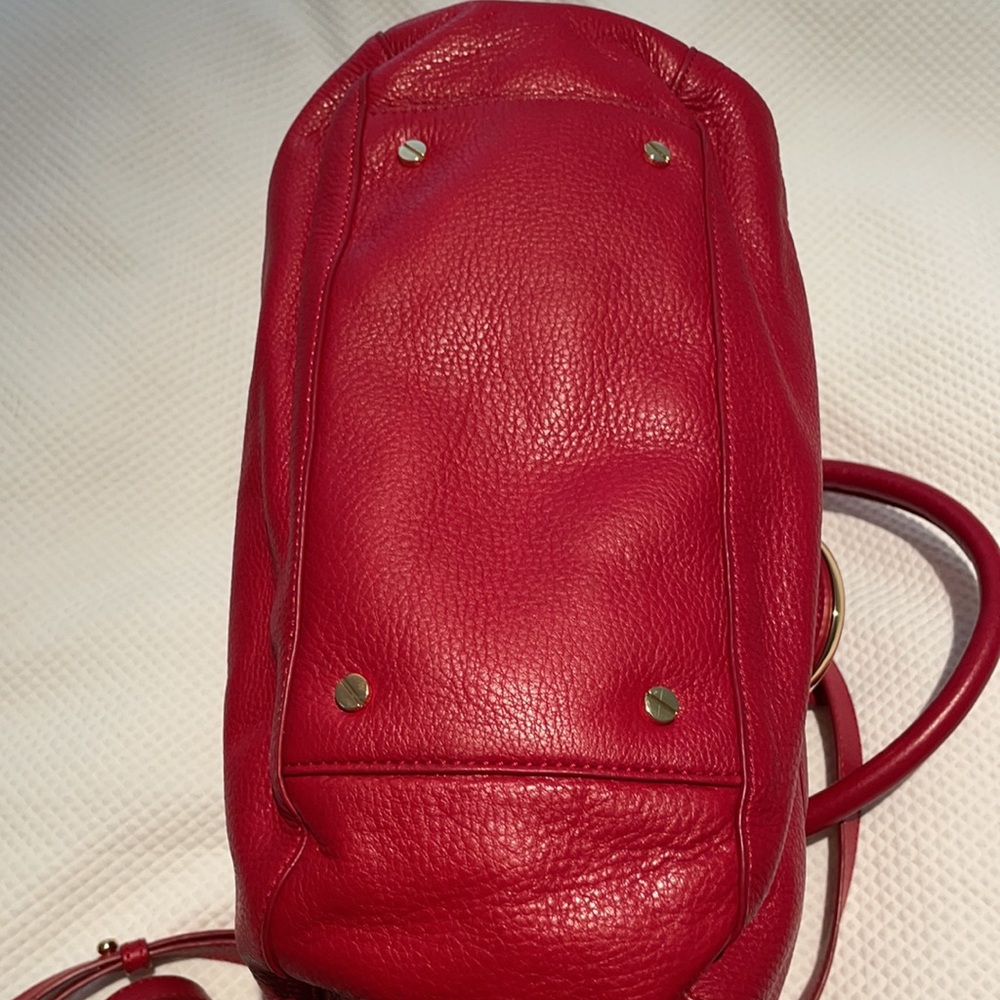 Tory Burch Red Leather Crossbody Bag with Gold Logo - Picture 5 of 7